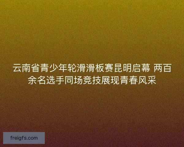 云南省青少年轮滑滑板赛昆明启幕 两百余名选手同场竞技展现青春风采